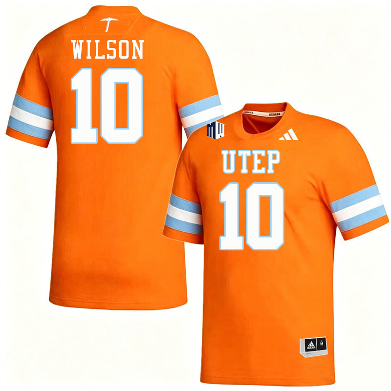 UTEP Miners #10 Jayden Wilson College Football Jerseys,Uniforms-Orange